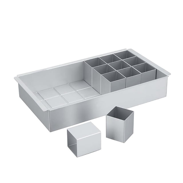 Yuarrent Rectángulo Aleación de aluminio Tipo móvil Rompecabezas alfanumérico Tipo móvil Hornear Pastel Molde Número Latas Molde Cocina y Comedor Yuarrent HA019247-00