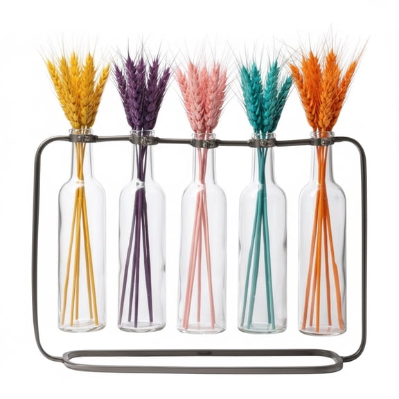 Harlen Hanging Bud Vase Cluster | Glass Hanging Bud Vases for Flowers, Wall Hanging Planters, Home Décor Accent