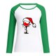 thumbnail image 4 of Camiseta informal de manga larga con cuello redondo y estampado navideño de retazos de primavera para mujer Fridja  bvmnju1643, 4 of 6