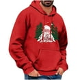 thumbnail image 2 of EchfiProm Merry Christmas Hoodies for Men Red Winter Graphic Pullover Hooded Xmas with Pockets Mens Sweatshirt S, 2 of 5