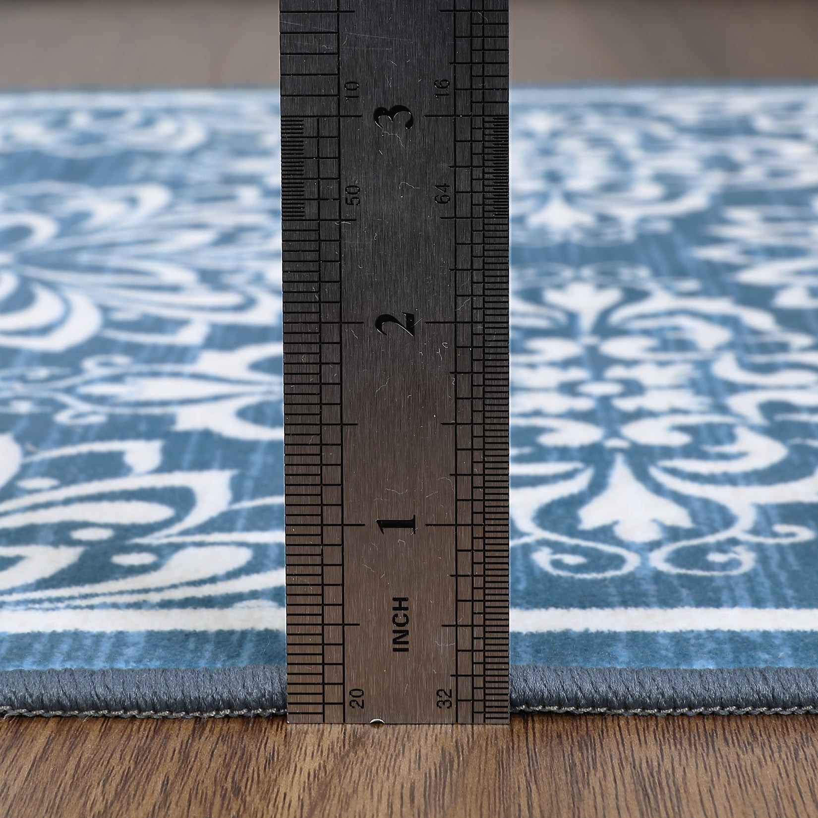 HOMERRY Indoor Washable 5' x 7' Area Rug Floral Rug for Living Room Non-Slip Floor Carpet for Bedroom, Blue