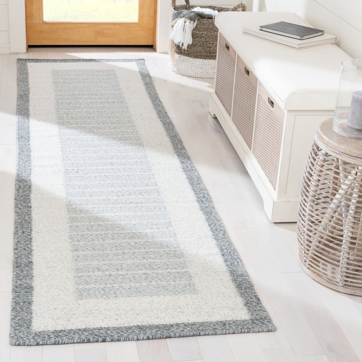 SAFAVIEH Kilim Darian Geometric Area Rug, Ivory/Grey, 5' x 8'