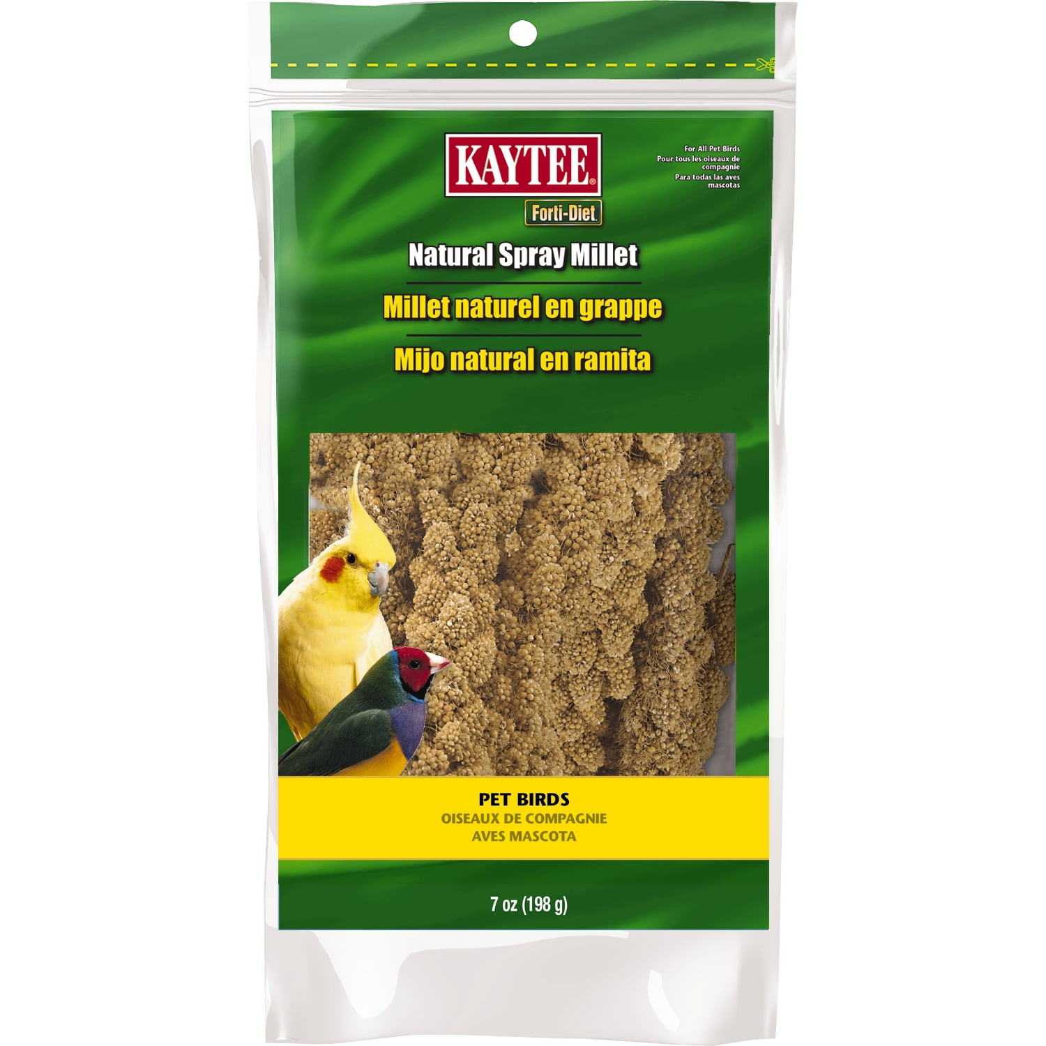 Kaytee FortiDiet Spray Millet, 7 oz, Treat for Pet Birds