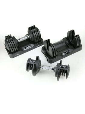 CAP Barbell 25 Lb. Adjustabell Dumbbell Set, Quick Select 5-25, Pair