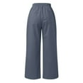 thumbnail image 3 of WILLBEST Pantalones Casuales para Mujer, Cómodos, Holgados, de Pierna Ancha, Estilo Palazzo de Cintura Alta para Verano con Bolsillos, Ideales para Usar En La Playa. Chica, 3 of 4