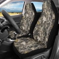 thumbnail image 2 of XYZCANDO Stretchable Auto Seat Covers Set Sedan Van Vehicle, Breathable Washable Automotive Accessories Set of 2 Stretchy Cloth Leaves Hunting, 2 of 10