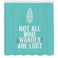 thumbnail image 3 of Ambesonne Adventure Shower Curtain, Boho Plant Grunge Look, 69"Wx84"L, Turquoise White, 3 of 3