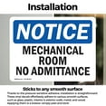 thumbnail image 2 of (2 Pack) Mechanical Room No Admittance OSHA Notice Sign 18 Inch X 12 Inch Vinyl Label Decal Sticker Weather Resistant, UV Protected for Workplace, Business, and Construction Site, Made, 2 of 6