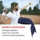 thumbnail image 5 of Sonducket Diadema deportiva de moda, bandas para el sudor traseras ajustables, accesorios de estilo atlético Multicolor de secado rápido para tenis y Accesorio para el cabello Armada, 5 of 6