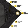 thumbnail image 3 of Core Tarps 60% Black Shade Cloth with Grommets - 50 X 50 FT Heavy Duty Mesh Tarp - Sun Shade Cloth for Garden Vegetables Plants Greenhouse Outdoors Backyard Fences Dump Trucks Patio Mesh Shade Tarp, 3 of 8