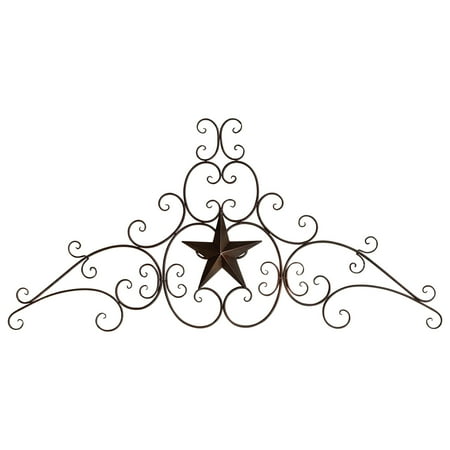 Princess Scroll Wall Hanging - Metal Star & Scroll Lodge Wall Hanging - Southwestern Decor
