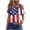 3-Red, variant on SELONE Short Sleeve Shirts for Women 4th of July Tops One Shoulder Short Sleeve Clothes Patriotic Graphic Wear