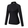 thumbnail image 2 of Sonducket Ropa interior térmica de poliéster para mujer, abrigo portátil de manga larga de secado rápido, ropa atlética de Yoga, abrigo es Prendas para la parte del cuerpo Negro SG, 2 of 6