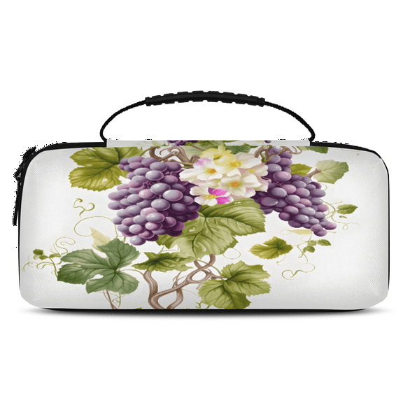 Herdesigns Grapes Tree Carry Case Compatible with Nintendo Switch 2, with 20 Game Card Slots, Fruit Grapes Portable Travel Carrying Case Pouch for Accessories & Games