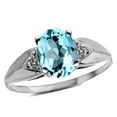 thumbnail image 2 of Star K � Oval 9x7 Genuine Sky Blue Topaz trillion miracle setting wide band Ring, 2 of 9