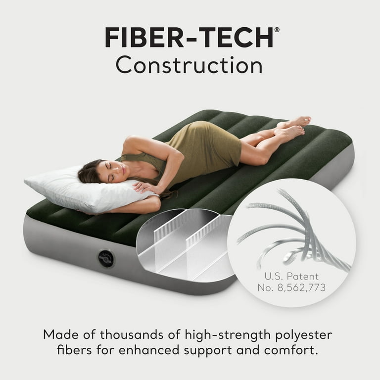 Intex Dura Beam Standard Series Twin Size Air Mattress Bed with Built In Foot Pump Walmart