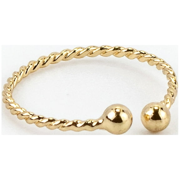 Claire's Women's Gold Braided Faux Hoop Nose Ring, Adjustable Cuff Closure, 1 Pack, 54839