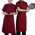 thumbnail image 3 of Minnieouse Chef manga corta transpirable pecho ropa de cocina Catering uniforme verano panadería Unisex ropa de trabajo restaurante cocina Camisetas Rojo L Minnieouse AP011130-14, 3 of 6