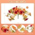 thumbnail image 5 of Scidweet Artificial Fall Flowers, 2Pcs Faux Fake Petunias Silk Flowers Plants Fall Decorations for Home Outdoor Garden Balcony Yard Front Porch Indoor Decor, Orange White Red, 5 of 7