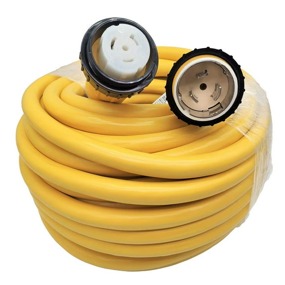 Parkworld 61919 Marine/Generator 3-prong 50A 125V NEMA SS1-50 Extension Cord, Shore Power 50 AMP SS1-50P to SS1-50R (100FT)