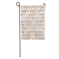 thumbnail image 1 of POGLIP Light Geometric Abstract Gold and Pink Triangles Pattern Birthday Shape Garden Flag Decorative Flag House Banner 28x40 inch, 1 of 2