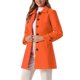 thumbnail image 4 of Abrigo largo clásico de invierno de una sola botonadura para mujer INSPIRE CHIC con bolsillos XS Naranja, 4 of 6
