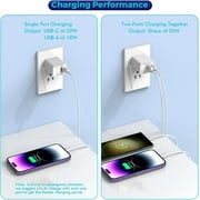 Iphone 11 Fast Charger[MFI Certified],Dual Port USB C +USB A Wall Charger Adapter with 6ft Lightning Cable Compatible for IPhone 14/13/12/Mini/ Pro/Pro Max/SE 2020/11/Pro Max/XS/XS Max/XR/8P