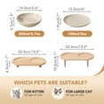 thumbnail image 2 of LarqeeWare Ceramic Raised Cat Dishes, Food & Water Bowl with 2 Style Stand Adjustable Pet Bowl Set, Anti Whisker Fatigue(2Dish+2Shallow Dish+Stand), 2 of 6