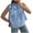 Sky Blue, variant on ABATAB Off the Shoulder Tops for Women Tie Neck Sleeveless Plaid Blouse Loose Camisole Shirts