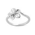thumbnail image 3 of 925 Sterling Silver Oxidized Platinum Plated Plumeria Women Valentines Day Gifts Ring, 3 of 4