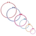 thumbnail image 4 of Aros de bordado, conjunto de marco de punto de cruz circular de plástico, herramientas de costura DIY ajustables, 4 of 5