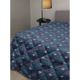 thumbnail image 2 of Abstract Down Alternative Comforter, Modern Print of Round Elements with Stars Centered, Microfiber Quilt for All Season, 5 Sizes, Yellow Petrol Blue, by Ambesonne, 2 of 3