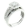 thumbnail image 4 of Midwest Jewellery 0.4cttw Diamond Bridal Set 10K White Gold Vintage 7mm Wide Halo 2pc Set(I/j Color 0.4cttw), 4 of 4