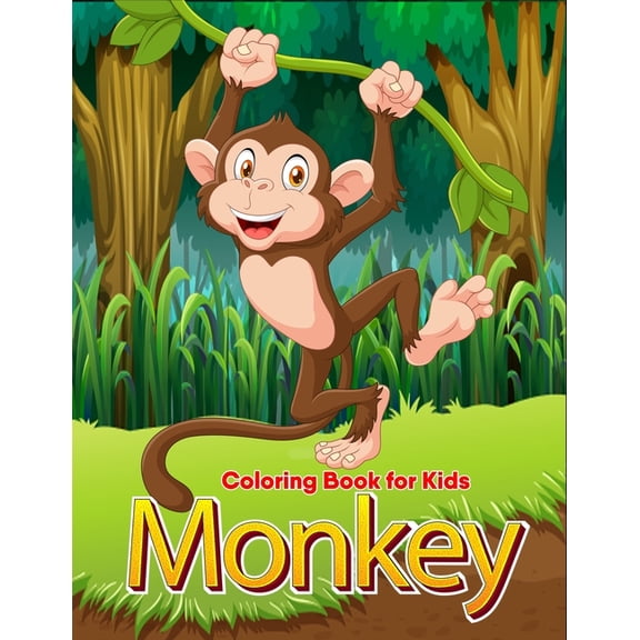 Monkey coloring book for Kids: 30 Gorgeous Monkey Designs to Color, (Paperback)