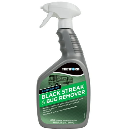 Premium RV Black Streak and Bug Remover - Black Streak Cleaner for RVs / Boats / Cars / Trucks / Vans / Motorcycles - 32 oz - Thetford (Best Black Color For Car)