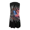 thumbnail image 5 of Midsumdr American Flag Sundresses for Women 2025 4th of July Stars Stripe Printed Patriotic Independence Day Mini Dress Casual O Neck Sleeveless Loose Plus Size Beach Summer Dresses, 5 of 5