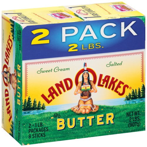 Land O Lakes Sweet Cream Salted Butter, 1 Lb, (Pack Of 2) - Walmart.com