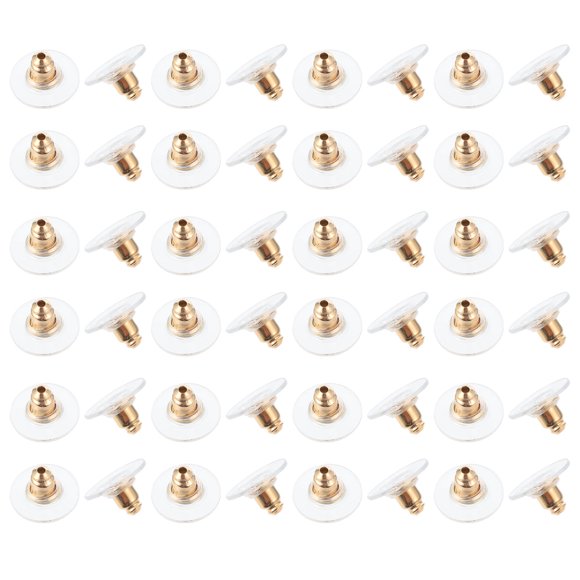 WHAMVOX 200Ud Accesorios Para Fabricación De Pendientes Base De Tapones Dorados Livianos Y Portátiles Para