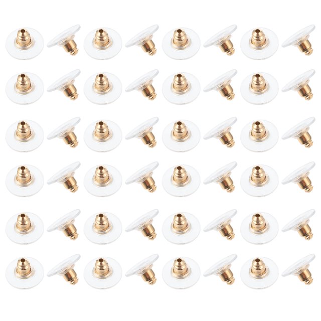 WHAMVOX 200Ud Accesorios Para Fabricación De Pendientes Base De Tapones Dorados Livianos Y Portátiles Para