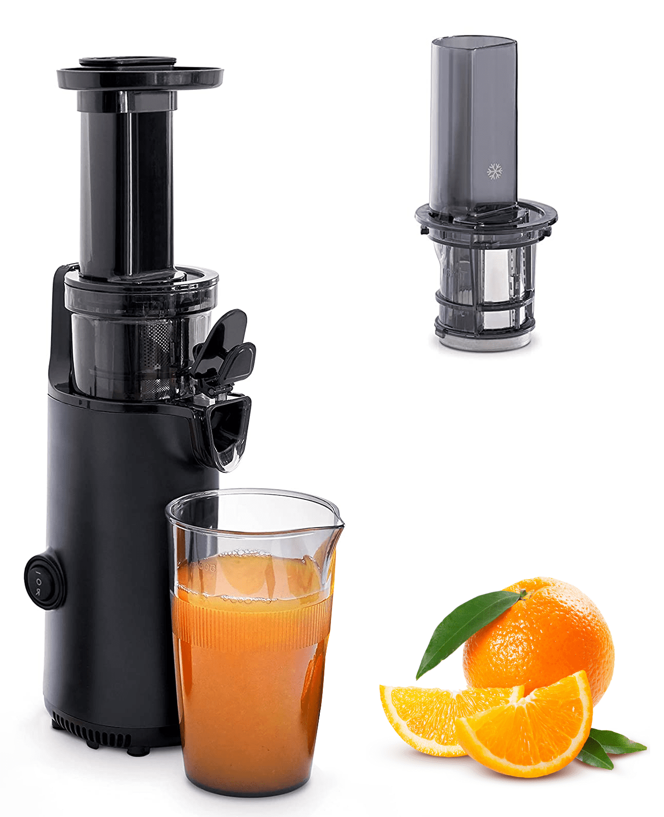 Cold Press Compact Masticating Juicer with Pulp Measuring Cup and