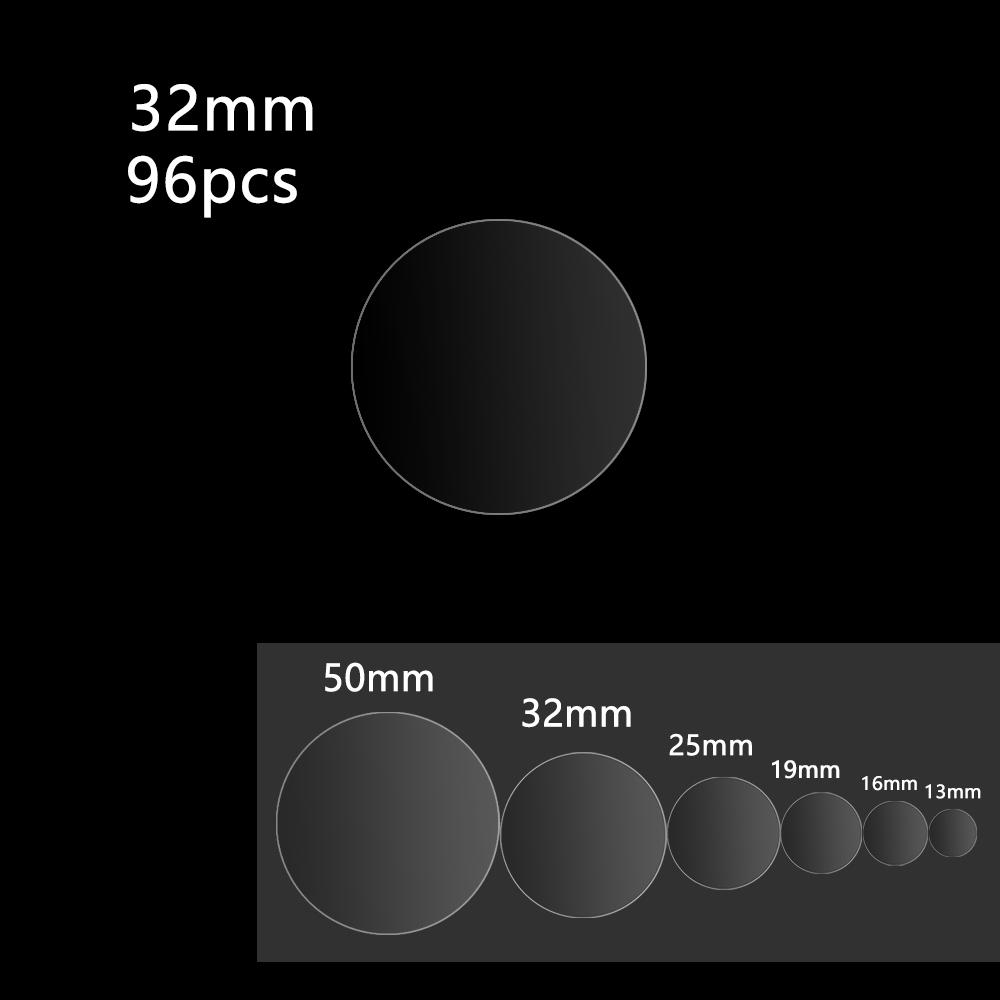 8/24/48/70/96/132pcs PVC Gloss Wafer Round Dot Sticker Transparent File ...