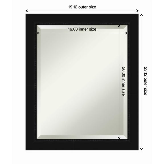 Amanti Art Avon Black Framed Wall Mirror - 19.12 x 23.12 in