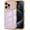 Purple, variant on Hython for iPhone 14 Pro Max Case Cute Curly Wave Frame Shape Phone Cases, Thin Slim Luxury Plating Wavy Edge Soft TPU Bumper Shockproof Rubber Protective Cover for Women Girls, Love Heart-Dark Purple