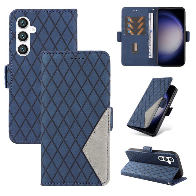 Compatible with Samsung Galaxy S23 FE 5G PU Leather Wallet Case with Card Holder Magnetic Closure Cover