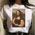 thumbnail image 4 of Camiseta divertida con imagen de Mona Lisa para mujer, camisetas gráficas de parodia, ropa de calle humirosa, Tops de verano, blusa Y2k para mujer, ropa Kawaii, 4 of 5