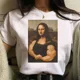 thumbnail image 4 of Camiseta divertida con imagen de Mona Lisa para mujer, camisetas gráficas de parodia, ropa de calle humirosa, Tops de verano, blusa Y2k para mujer, ropa Kawaii, 4 of 5