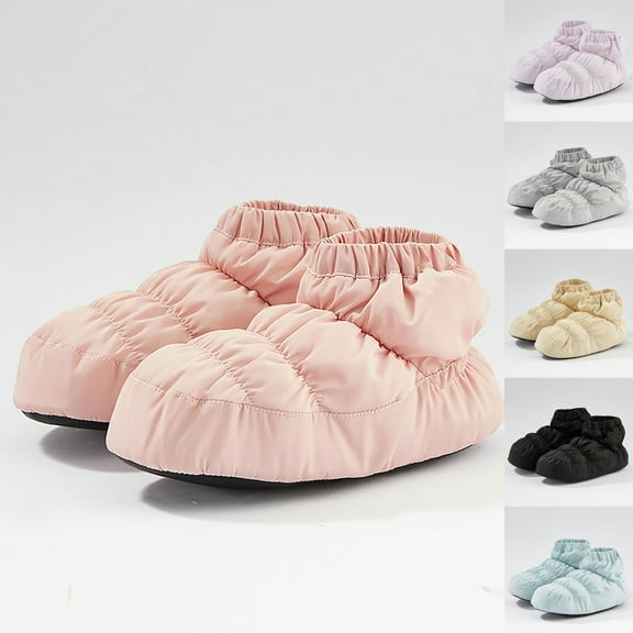 Miluxas Girl's Warm Up Bootie Dance Shoe Winter Dance Boots Warm Antiskid Ballerina Boots Training Shoes Yellow XXS