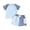 Sky Blue-a, variant on Toddler Short Sleeve Shirts and Shorts Set Summer Outfit for Boys Girls Casual 2 Piece Outfits Color Block Design