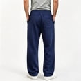 thumbnail image 4 of WPPGONE Mens Sweat Pants with Pockets Straight Leg Elastic Waisted Drawstring Comfortable Bottoms Sports Gym Athletic Casual Trousers, 4 of 6