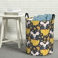 thumbnail image 5 of Goofa Mouse Cheese Printed Circular Hamper,Laundry Basket with Handles,Storage Baskets Foldable,Large Capacity Laundry Hamper-Small, 5 of 8